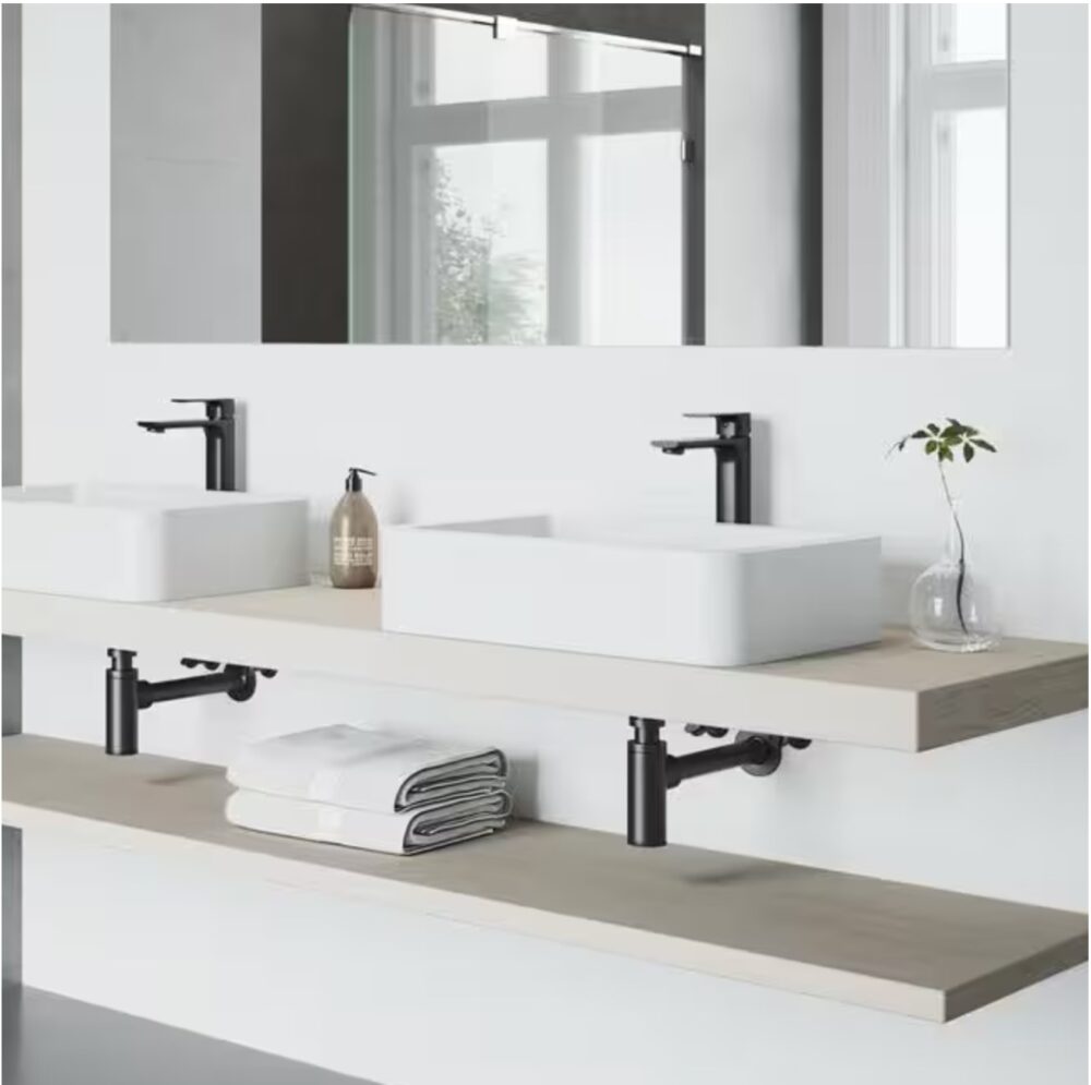 Norfolk Single Handle Single-Hole Bathroom Vessel Faucet in Matte Black - Image 3