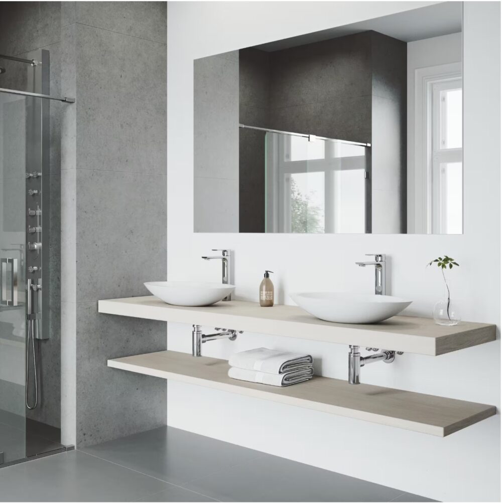 Norfolk Single Handle Single-Hole Bathroom Vessel Faucet in Chrome - Image 3